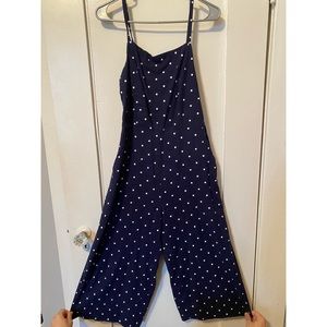 Navy Polka Dot Jumpsuit